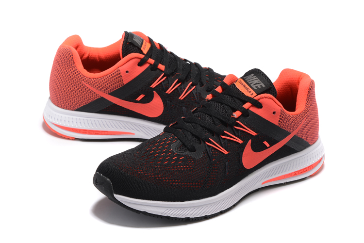 Nike Zoom Winflo 2 Black Reddish Orange Shoes